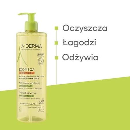 A-DERMA EXOMEGA Control Verzachtende Doucheolie voor kinderen en volwassenen, 750ml