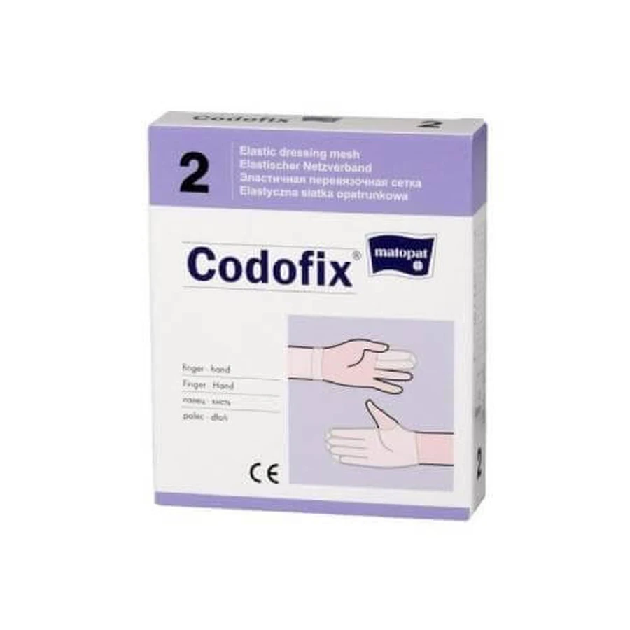 Matopat Codofix 2 Elastisches Verbandsnetz für Finger oder Hand, 1 Stück