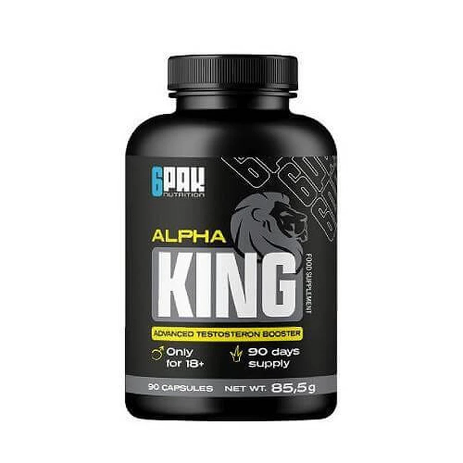 6Pak Nutrition Alpha King Testosteron-Booster, 90 Kapseln