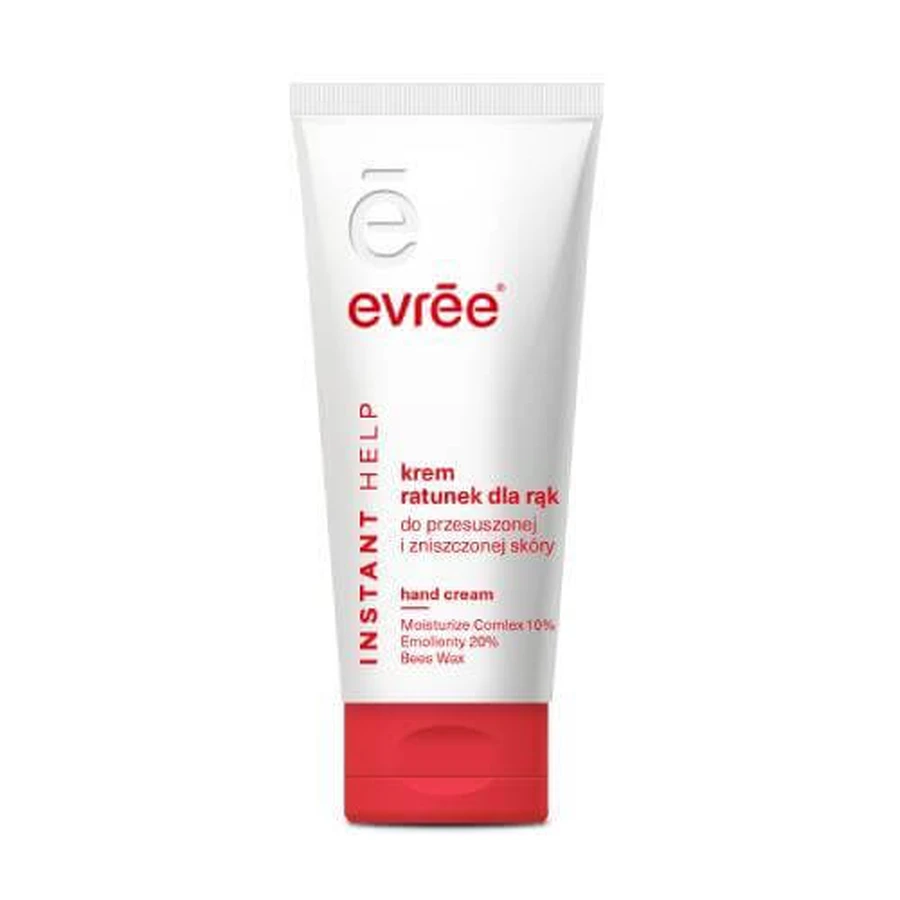 Crema de manos Evree Instant Help para pieles secas y estropeadas, 75 ml