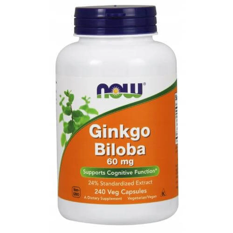 NOW Ginkgo Biloba 60mg, 240 capsules