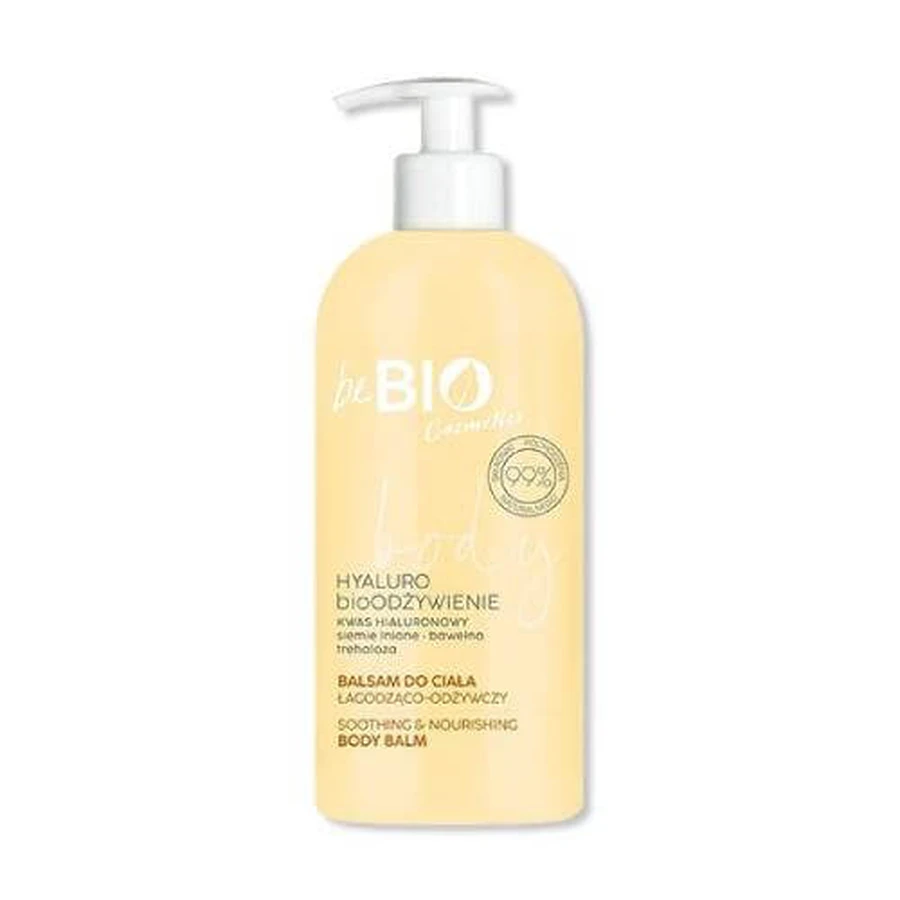 BE BIO EWA CHODAKOWSKA Loción corporal natural con ácido hialurónico, linaza, algodón, trehalosa, 350ml