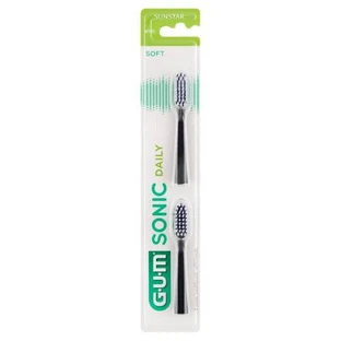 Sunstar Gum Sonic Daily Puntas de recambio para el cepillo dental sónico ActiVital negro, 2ud.