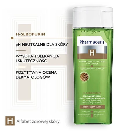 PHARMACERIS H SEBOPURIN normalizing shampoo, 250 ml