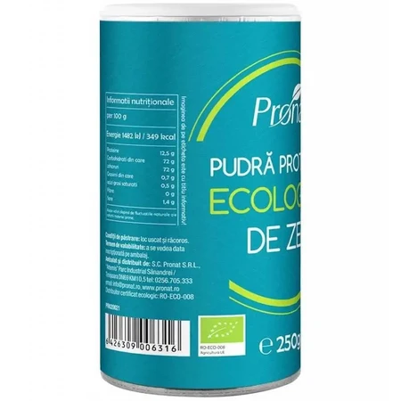 Proteína de suero en polvo ecológica, 250 gr, 20021, Pronat