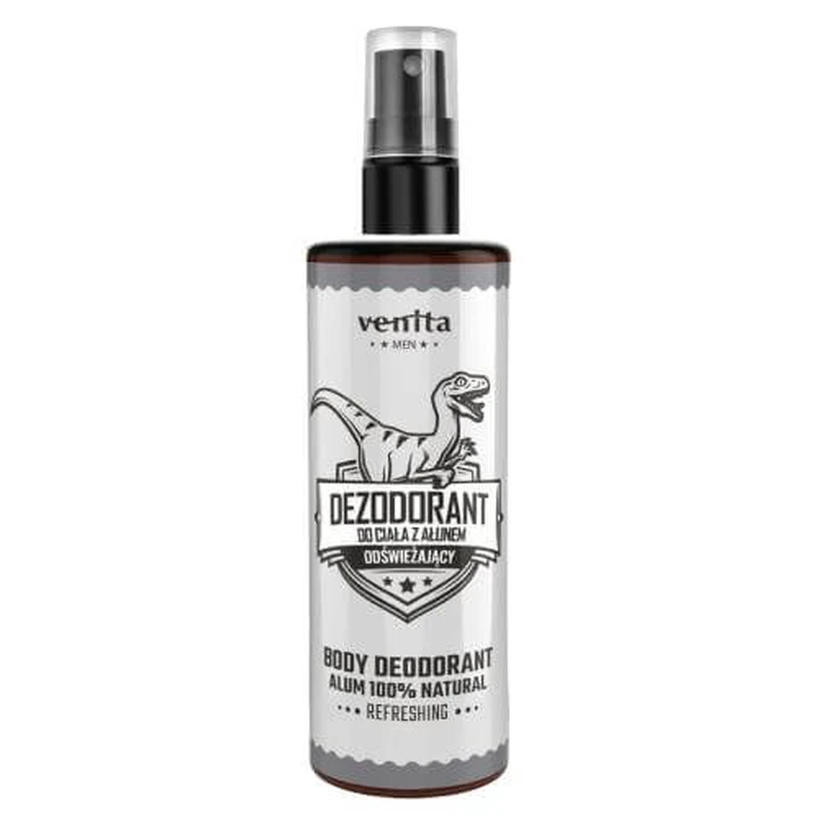 Venita Men Desodorante corporal con alumbre para hombre Refrescante, 100 ml