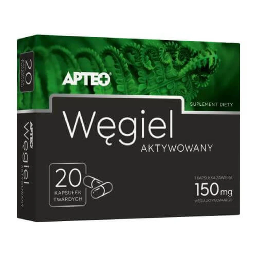 APTEO Aktivkohle, 20 Kapseln
