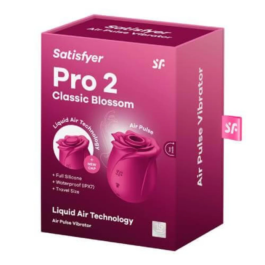 SATISFYER PRO 2 Classic Blossom Liquid Air Technology Pulsierender Vibrator, 1 Stück
