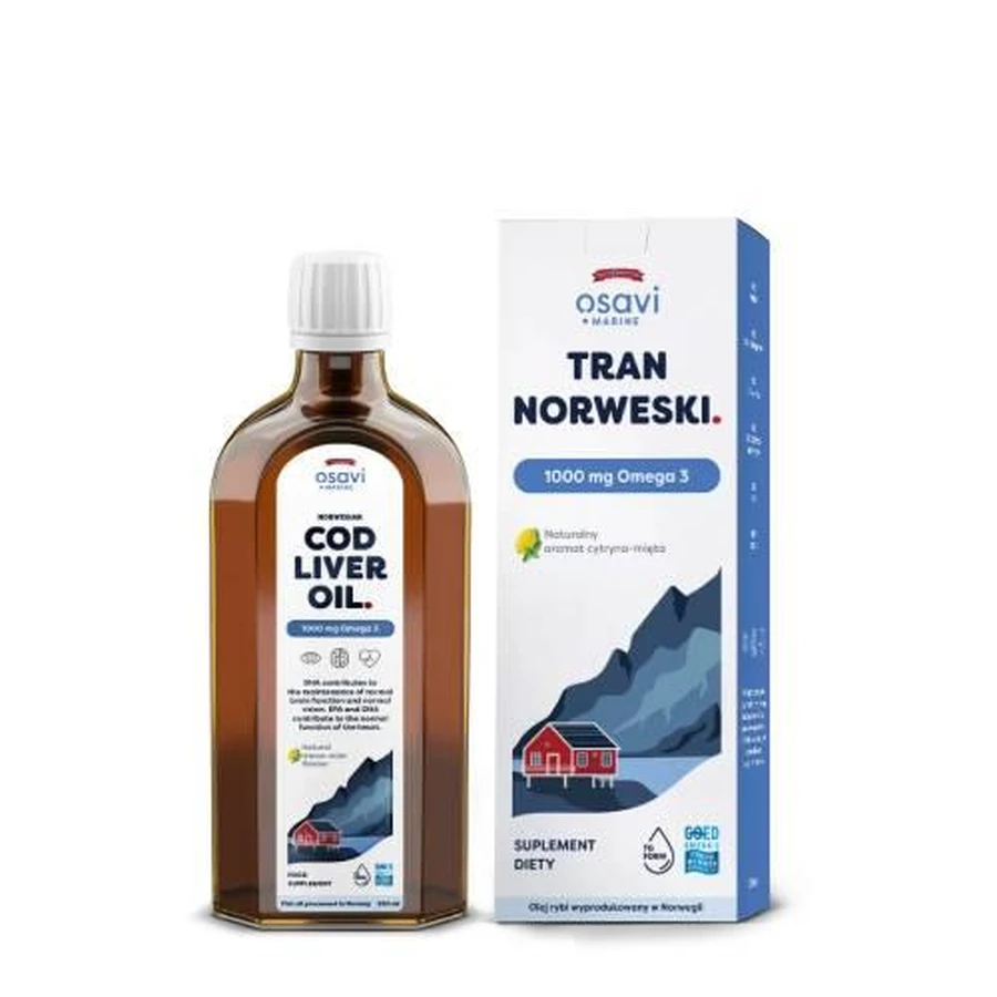 Osavi Tran Norwegian 1000 mg Omega 3 citroen-muntsmaak, 500 ml