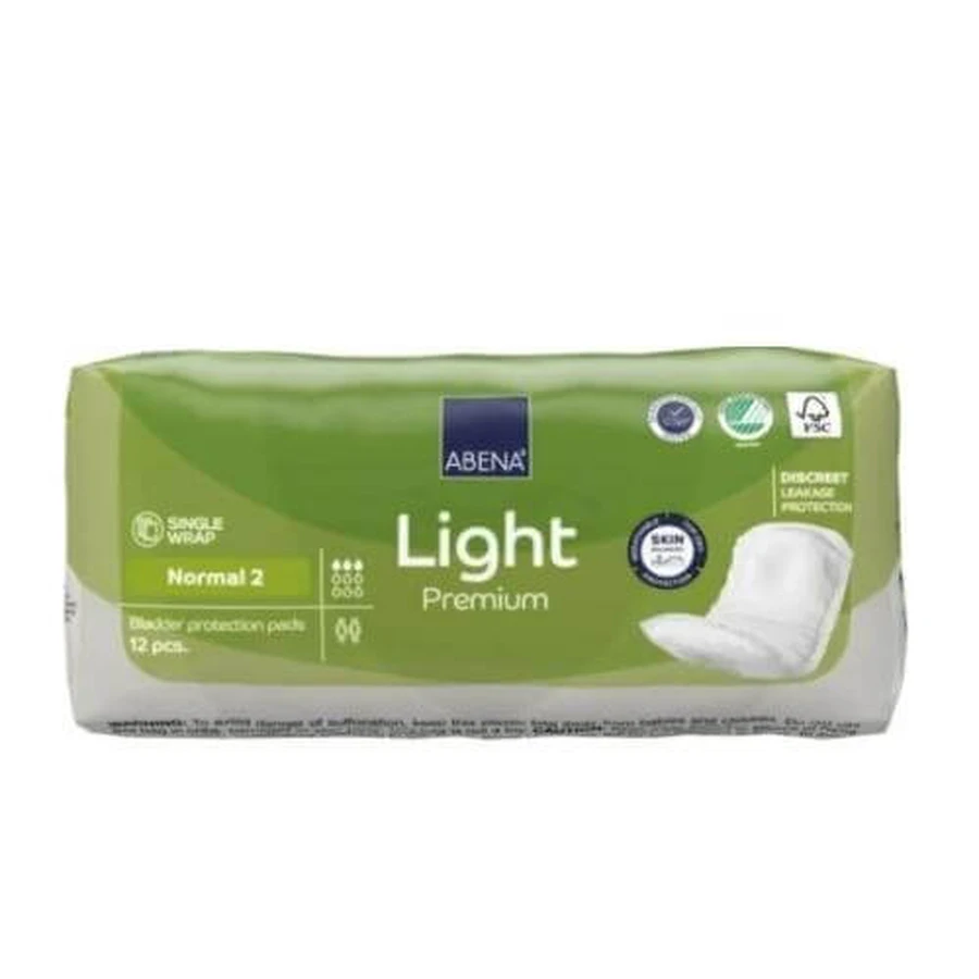 ABENA Light Premium Normal 2 compresas absorbentes, 12 uds.