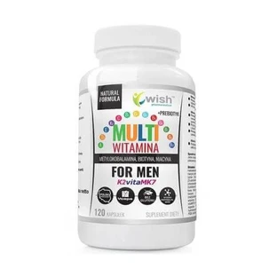 Wish Pharmaceutical Multivitamine voor mannen + prebioticum, 120 capsules