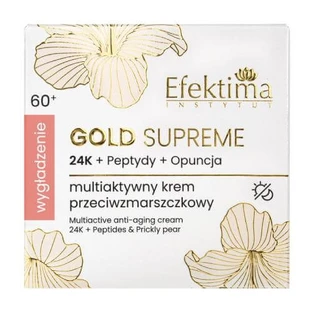 EFEKTIMA Gold Supreme Cremă antirid multiactivă 24K + Peptide + Opuntia Smoothing 60+, 50 ml