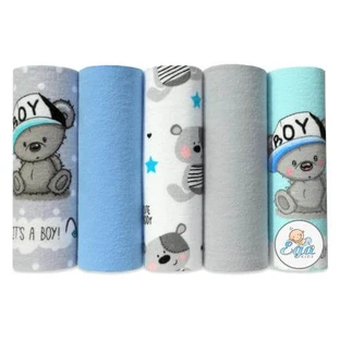 EGA KIDS Flanellwindeln 70x80cm Set Nr. 2 (7053), 5 Stück