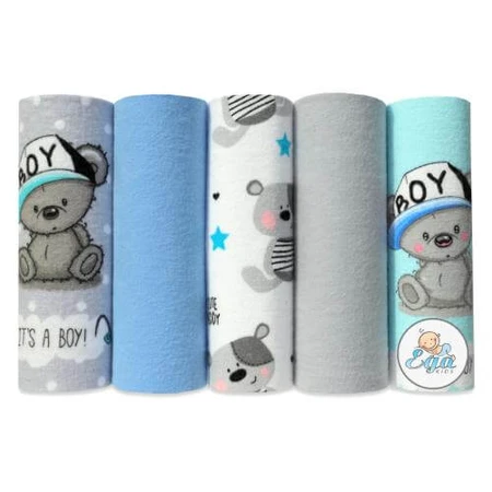 EGA KIDS Flanellwindeln 70x80cm Set Nr. 2 (7053), 5 Stück