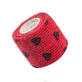 VITAMMY Autoband Vendaje elástico cohesivo 5cm x 450cm Corazones negro