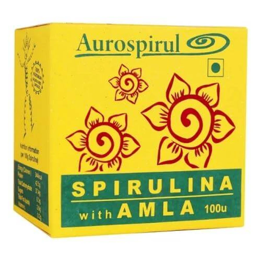 AUROSPIRUL Espirulina con amla, 100 cápsulas