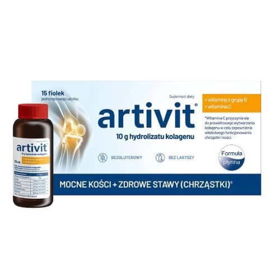 Artivit Colágeno 10000 mg con vitamina C, 15 viales x 25 ml
