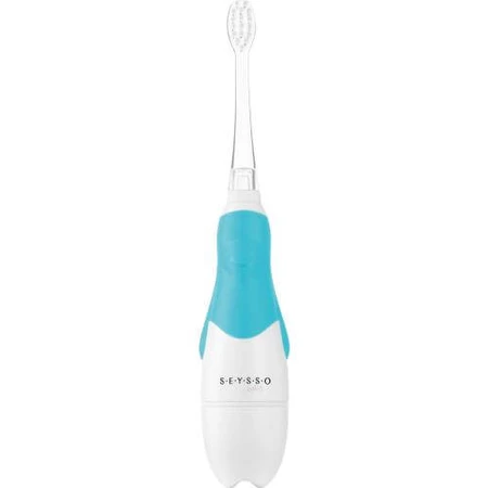 SEYSSO Baby Penguin Ice Blue Schallzahnbürste für Kinder 0-3 Jahre