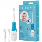 SEYSSO Baby Penguin Ice Blue Schallzahnbürste für Kinder 0-3 Jahre