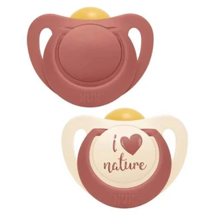 NUK FOR NATURE chupete de látex 18-36m terracota, 2 pzs.