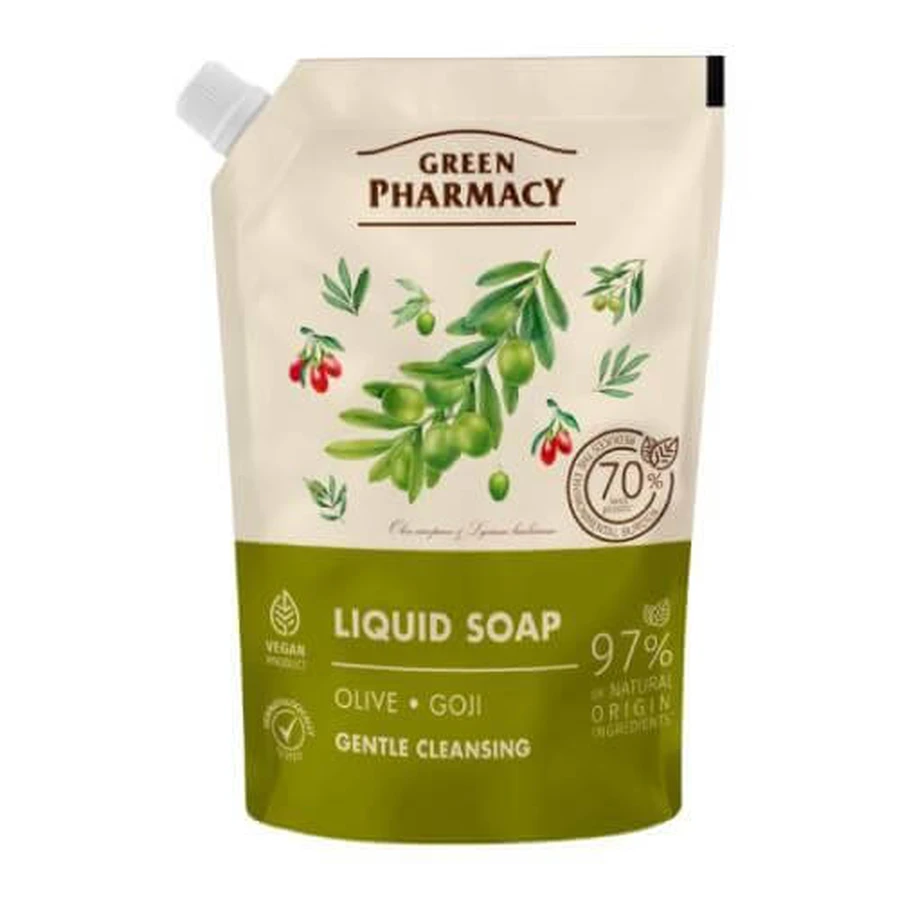 Groene Pharmacy Olijfolie en Goji Bessen Vloeibare Zeep, 460 ml