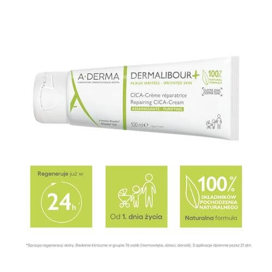 A-DERMA DERMALIBOUR+ CICA Restorative Cream, 100ml