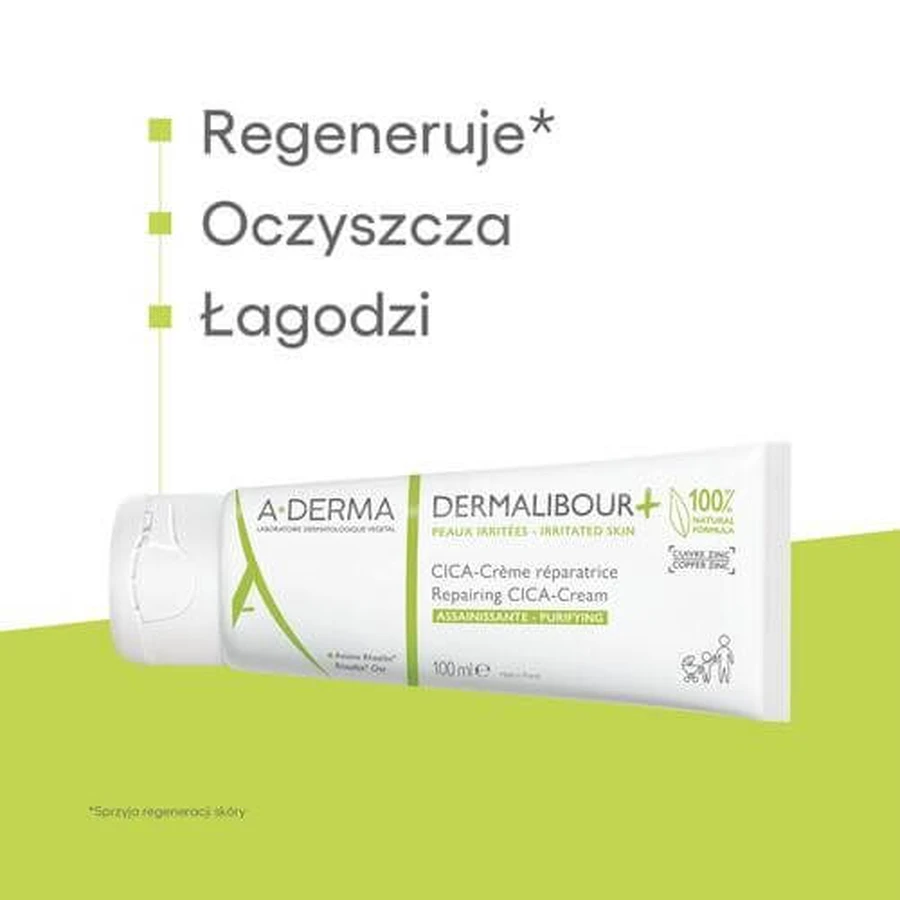 A-DERMA DERMALIBOUR+ CICA Restorative Cream, 100ml