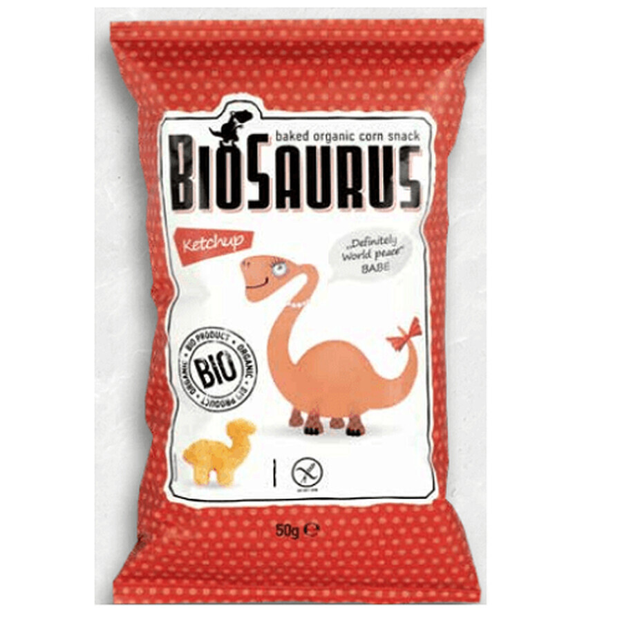 Organic corn and ketchup gluten free puffs, 50 g, Little Angel