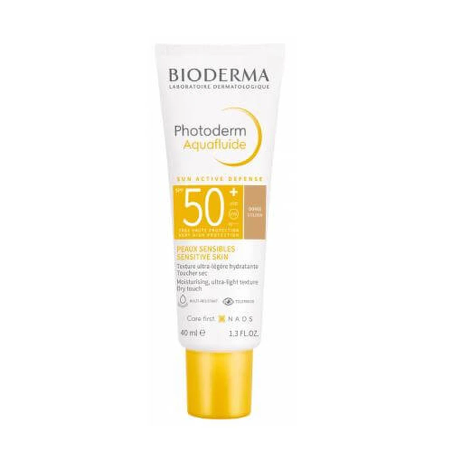 BIODERMA Photoderm Aquafluid Spf50+ Ultra light fluid for normal skin shade dark Golden Tint, 40ml