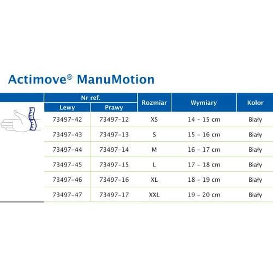Actimove Professional Line Wrist stabilizing orthosis with reinforcement and medical compression (XXL) right white
