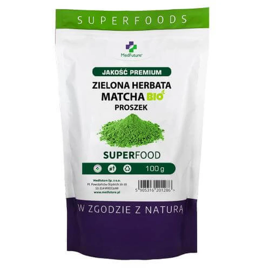 MedFuture Matcha Thé Vert Bio, 100g