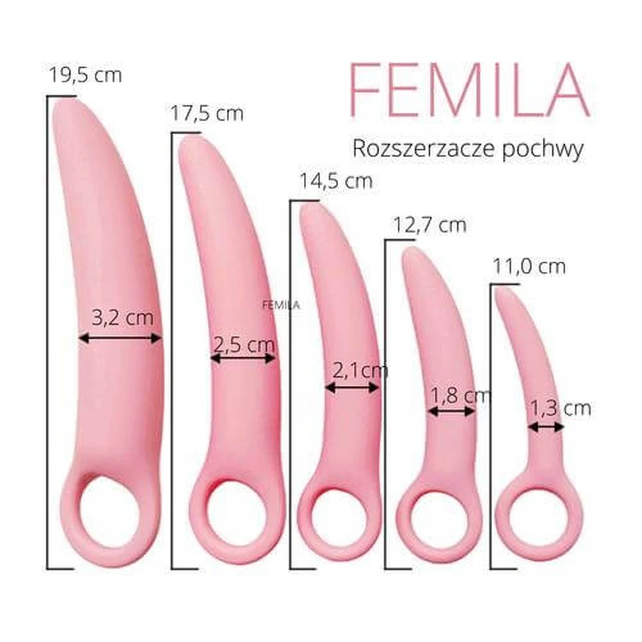 FEMILA Vaginal dilators - Vaginal dilators with handle, 5 pcs.
