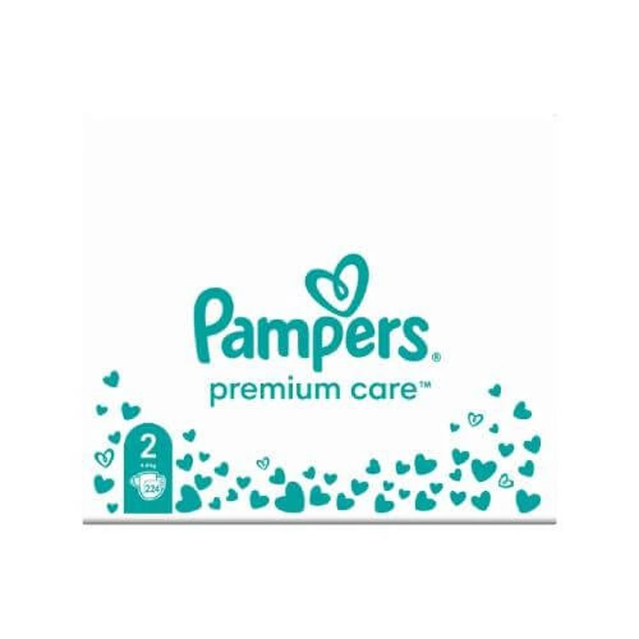 Pampers Premium Care 2 Mini Diapers, 224pcs
