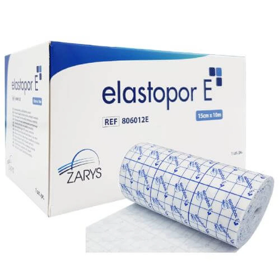 Cinta adhesiva no tejida ELASTOPOR E 15cm x 10m, 1ud.