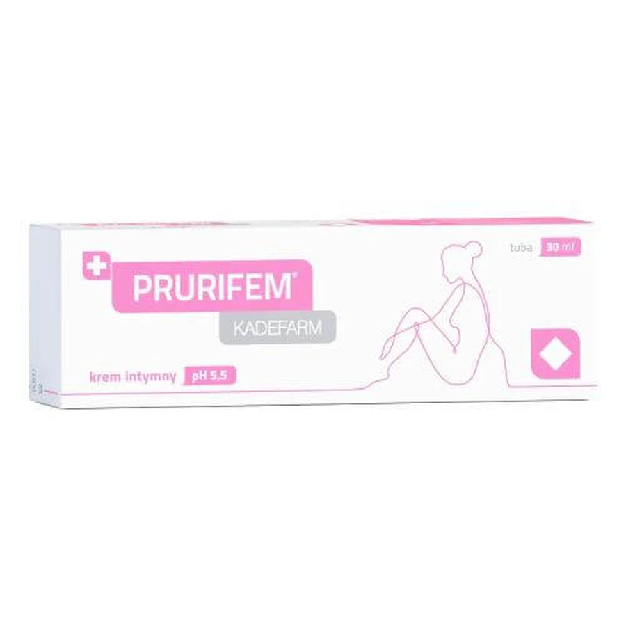 Prurifem Kadefarm Hydraterende en verzachtende intieme crème, 30 ml