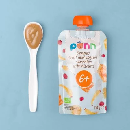 SALVEST PÕNN BIO Fruit puree with yogurt and cookies, 110g