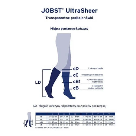 JOBST ULTRASHEER short compression knee socks CCL1 natural, size 5 ZP