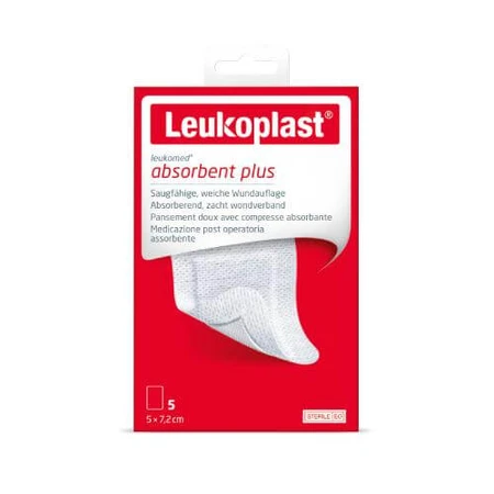 Leukoplast Leukomed Absorbent Plus Plasters 5x7.2cm, 5 pcs.