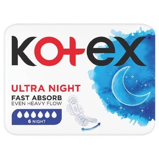 KOTEX Ultra Night Slip, 6 piezas