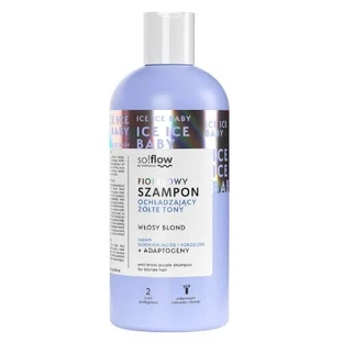 so!flow by Vis Plantis Champú violeta para refrescar los tonos amarillos del cabello rubio, 300ml