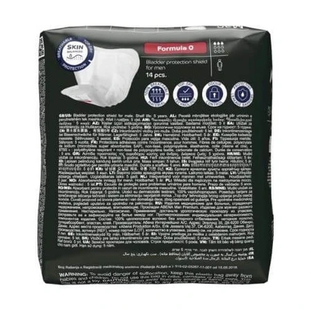 ABENA MAN Formula 0 Premium Anatomische Einlage, 14 Stück