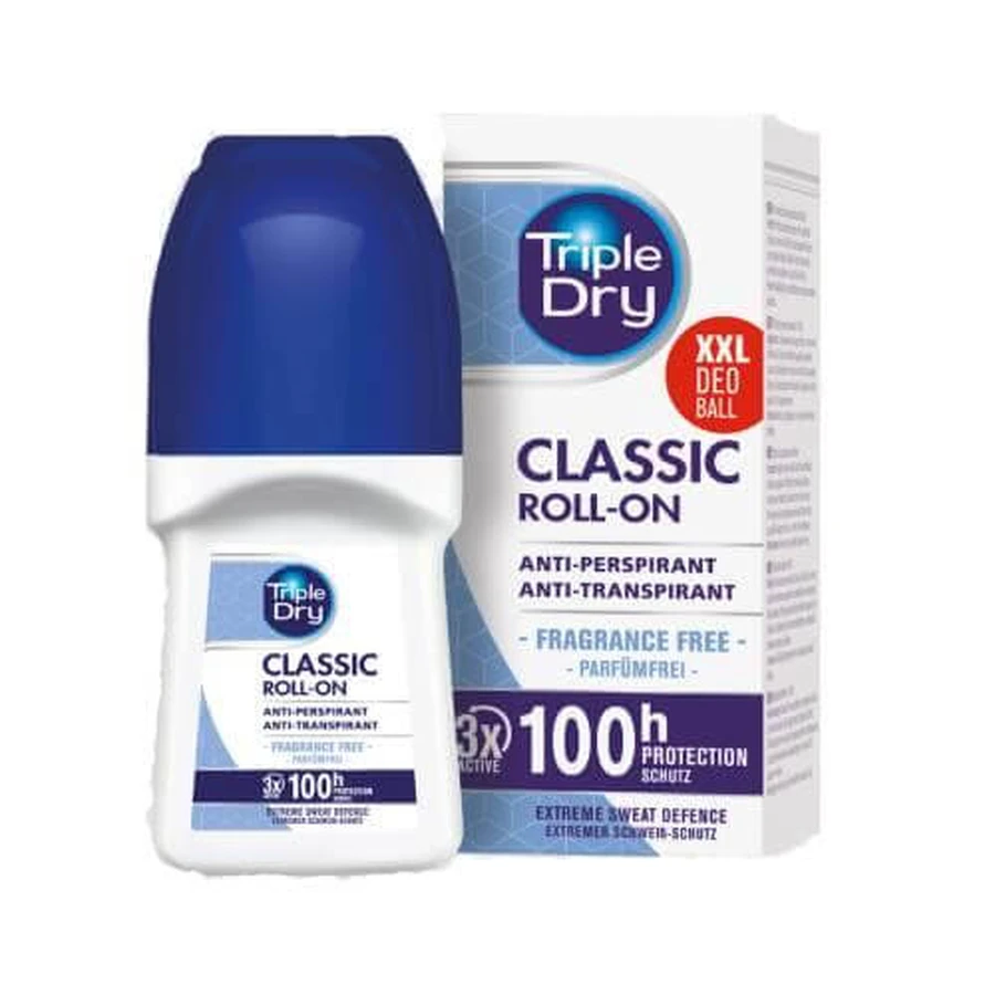 Triple Dry Roll-On Classic Antiperspirant in Ball, 50 ml