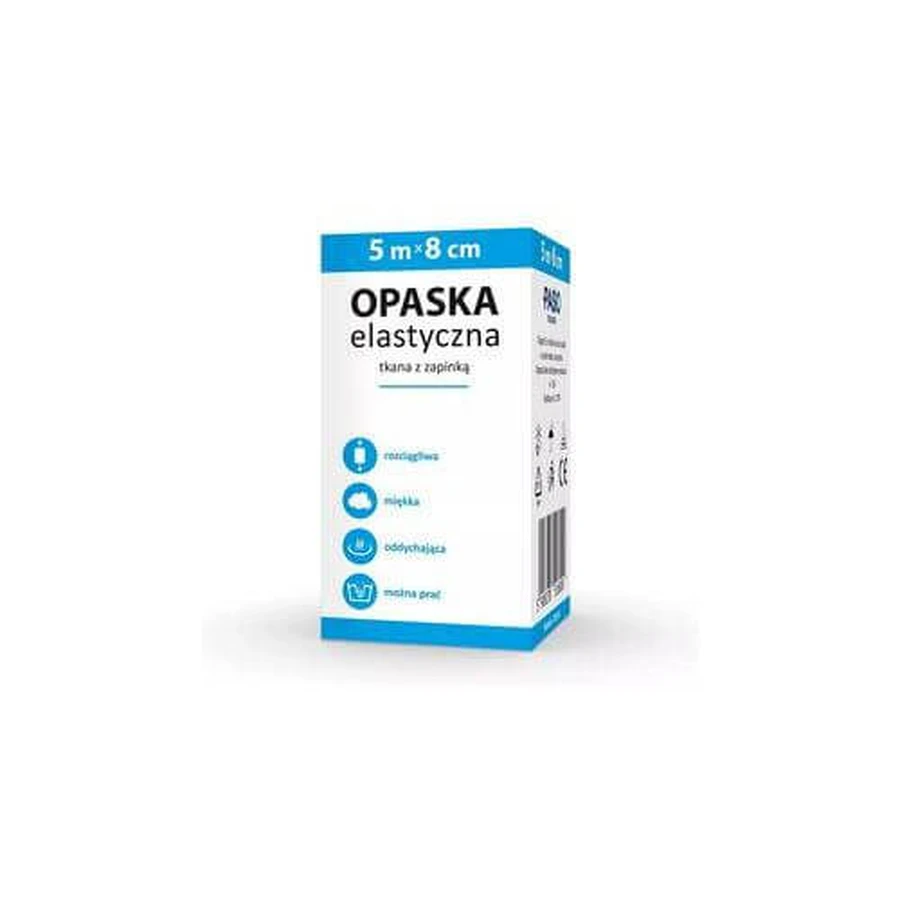 Paso Trading Cinta elástica tejida 5mx8cm con cierre, 1pc