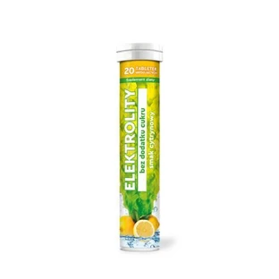 Electrolytes without added sugar with lemon flavor, 20 mousse tablets.