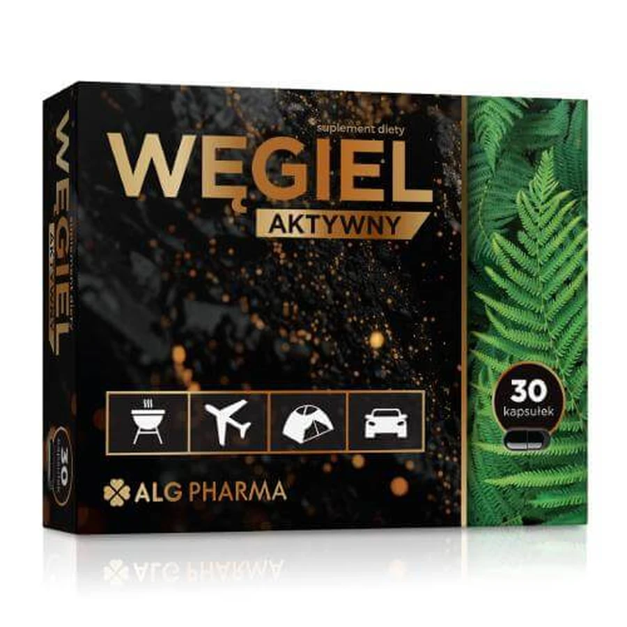 ALG PHARMA Aktivierte Holzkohle, 30 Kapseln