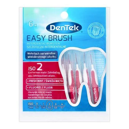 DENTEK Cepillos interdentales Easy Brush tamaño 2, 6pcs