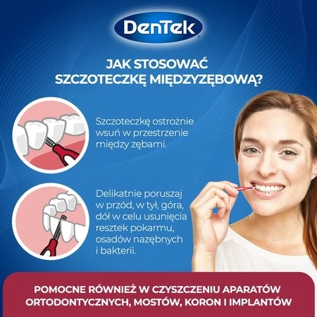 DENTEK Cepillos interdentales Easy Brush tamaño 2, 6pcs