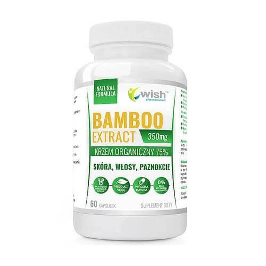 WISH Pharmazeutischer Bambus-Extrakt 350 mg, 60 Kapseln