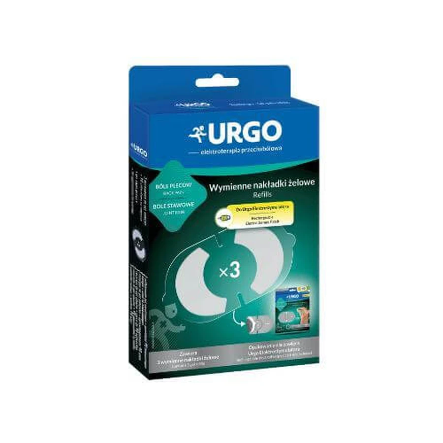 URGO Ersatz-Gelpads für Urgo Elektrostimulator, 3 Stk. KURZFRISTIG DATUM 19.11.2025