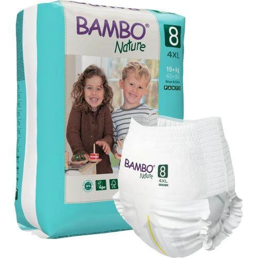 Bambo Nature Pants 8 (4XL 19+kg) Windeln, 16 Stück